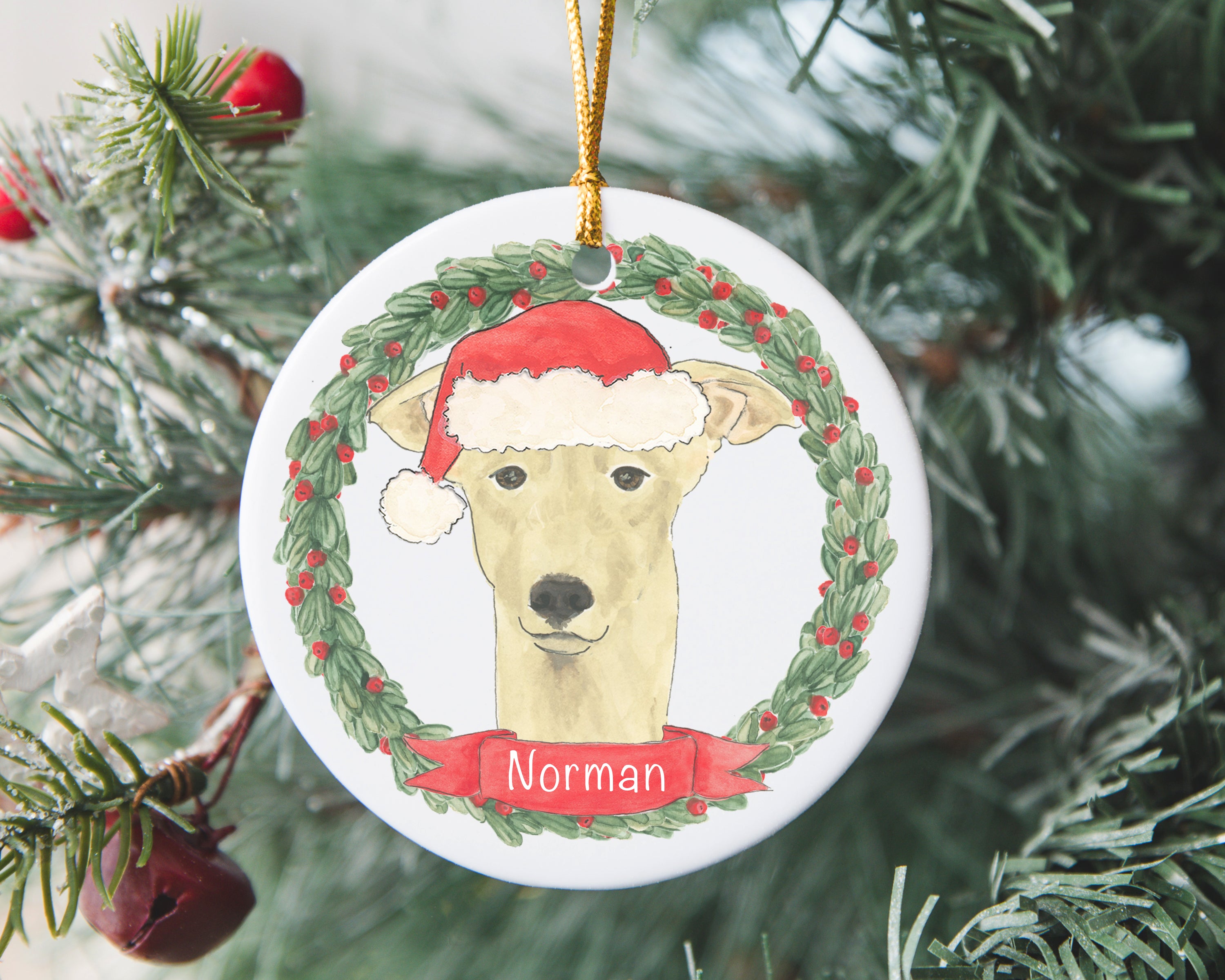 Greyhound christmas ornament hotsell