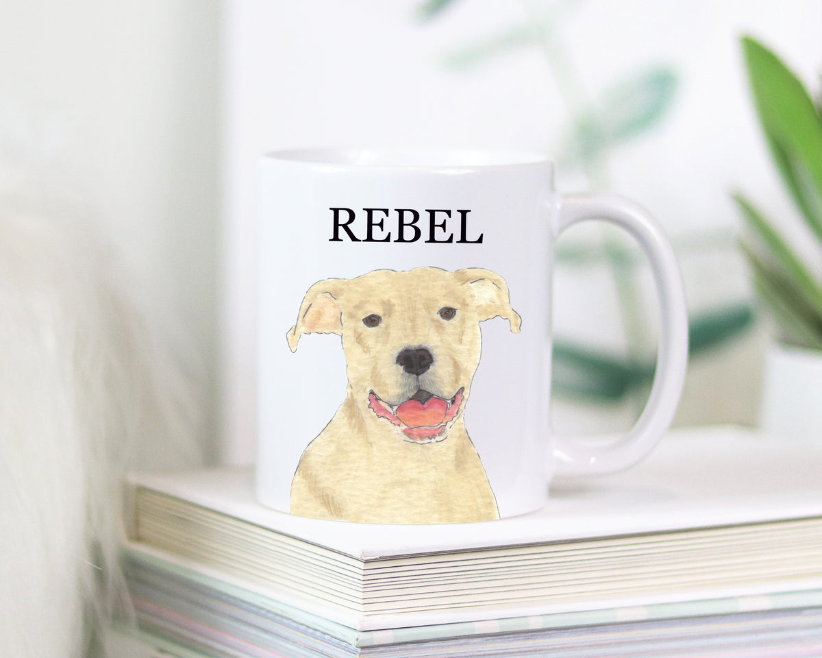 Personalized Pitbull (Fawn) Ceramic Mug