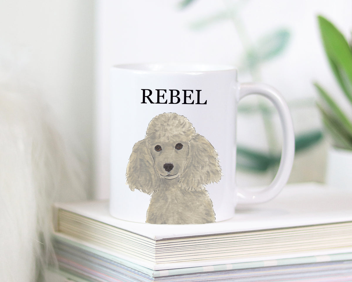 Personalized Poodle (Grey) Ceramic Mug