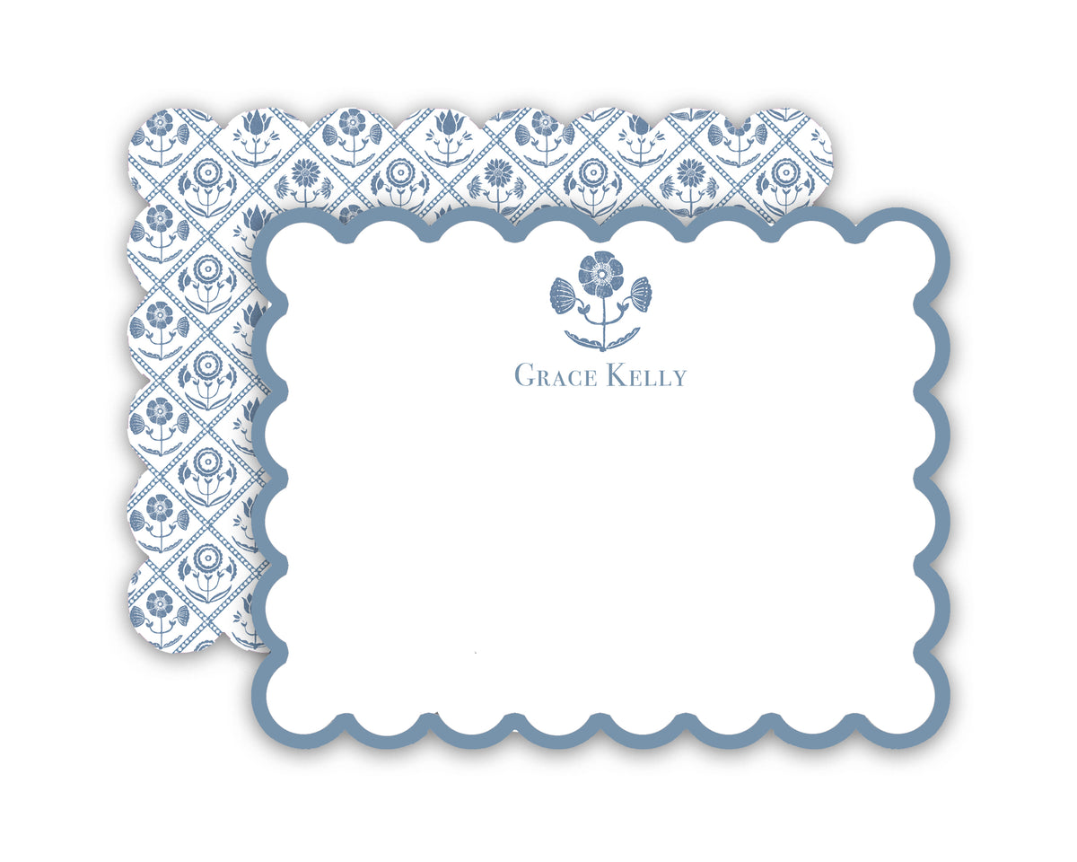 Personalized Blue Stationery