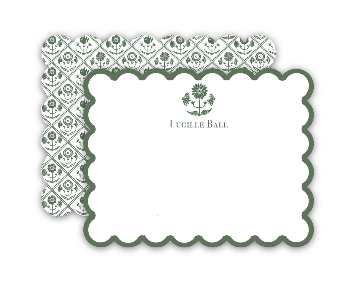 Personalized Green Stationery