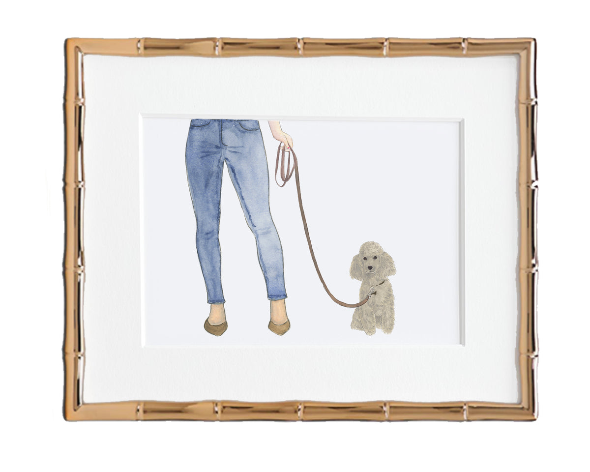 Custom Poodle (Grey Silver) Dog Mom Print