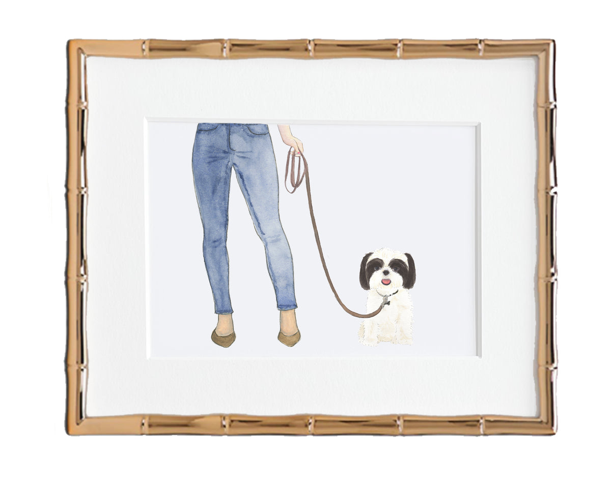 Custom Shih Tzu (Black & White) Dog Mom Print