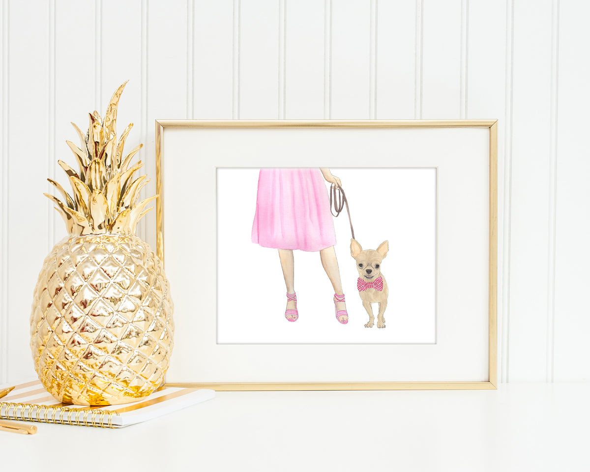 Chihuahua Walkin' Fine Art Print