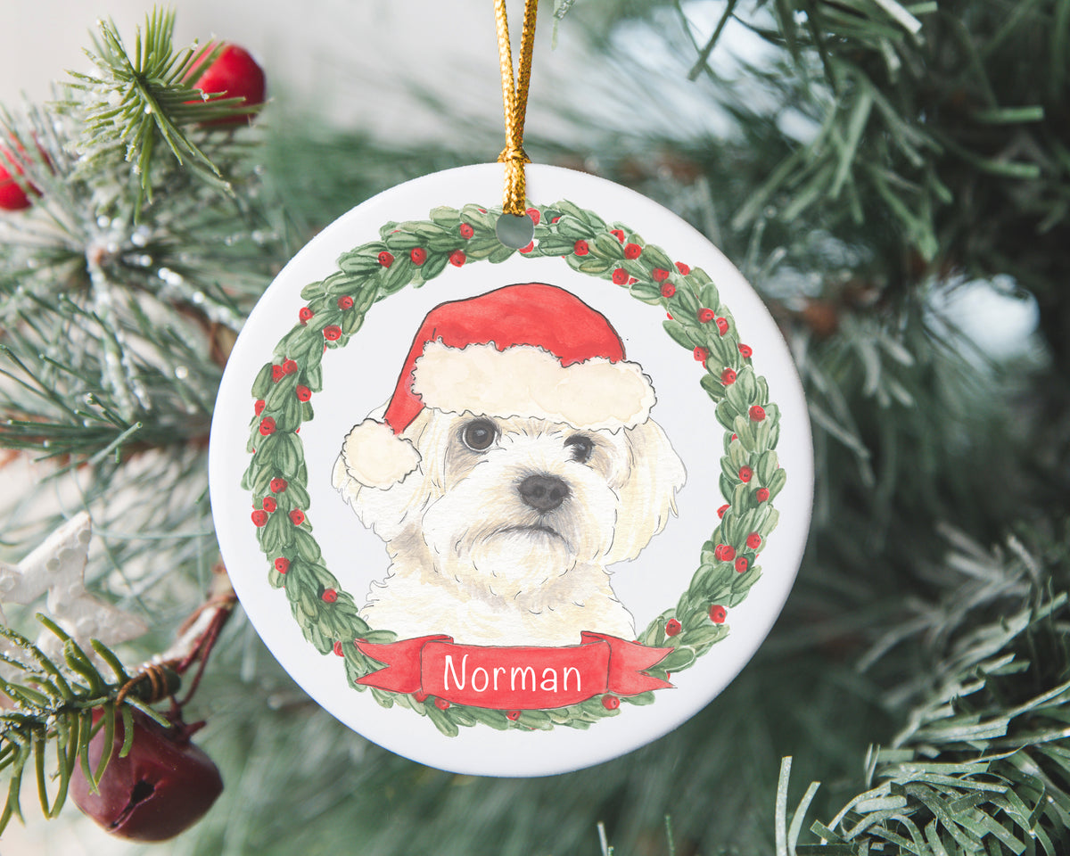 Personalized Coton de Tulear Christmas Ornament